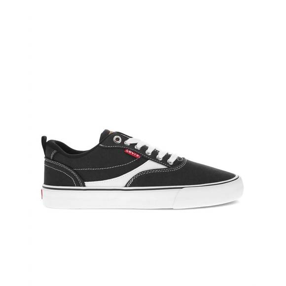 NEW LEVI'S men's lance ct canvas ul xx sneaker in black/white - Picture 1 of 4